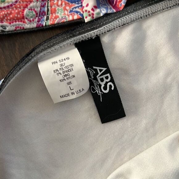 abs allen schwartz paisley halter bikini Set  Sz- Large - Picture 9 of 11